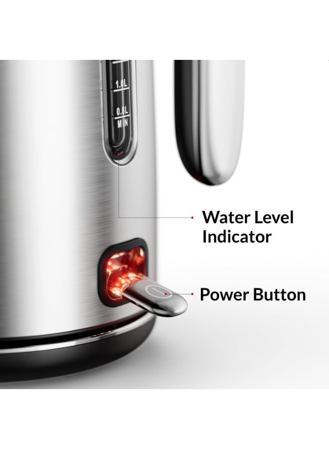 Feller Retro Style 1.7L Kettle with Thermometer, 2200 W, Stainless Steel Body, STRIX Controller, Dry Boil & Automatic Switch-Off - Image 2